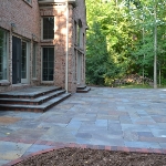 Fieldstone Patio with Brick Border Mequon